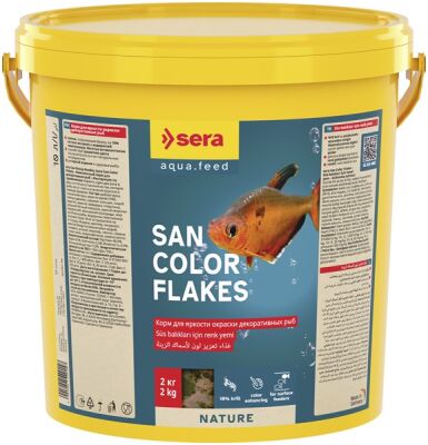 Sera San Color Flakes Nature Pul Yem 10 Lt / 2000 Gr. - 1